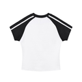 ROUSLAB Women's Contrast Stripes Bodycon Raglan  Sleeve T-Shirt